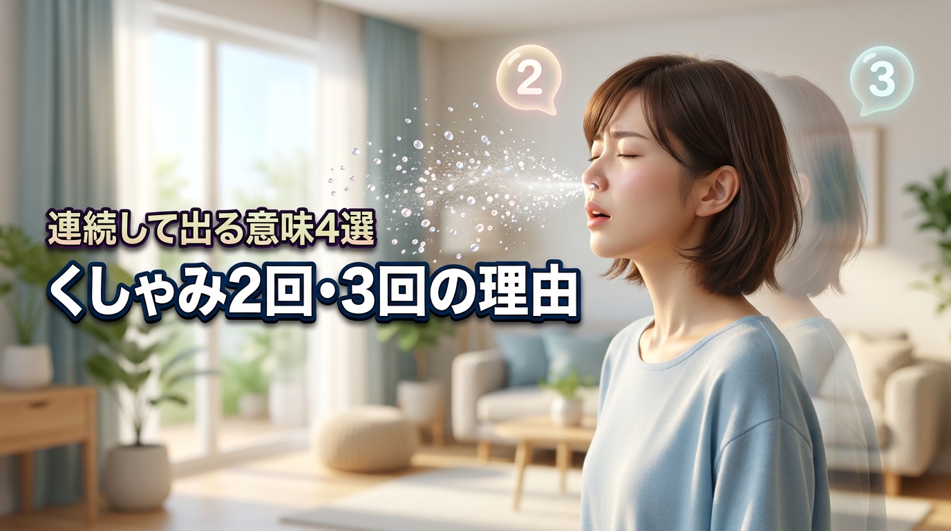 くしゃみ2回・3回続けて出るのはなぜ？理由と意味4選