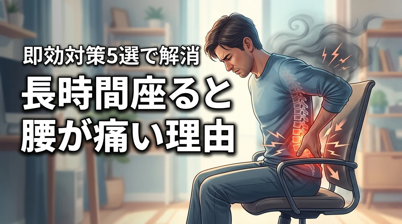 長時間座ると腰が痛くなる原因は？即効性対策5選で改善
